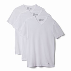 Columbia Classic Fit V-Neck Tee (3 pack) Herr Vita (WVANU1365)